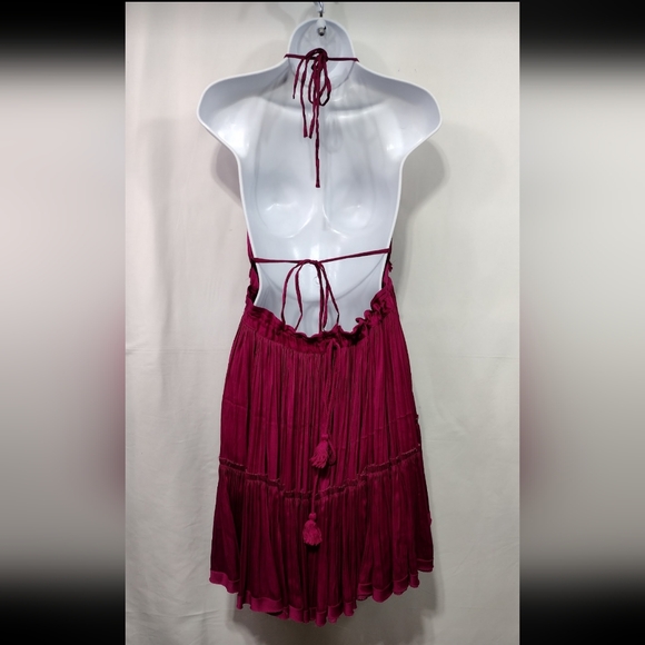 Free People 100 Degree of Shine Mini Dress Women's S Pink Barbiecore Romantic - Picture 7 of 10